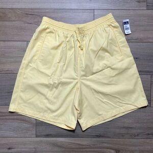 CB Casual Womens Pull-On Shorts With Drawcord Size 1X Yellow